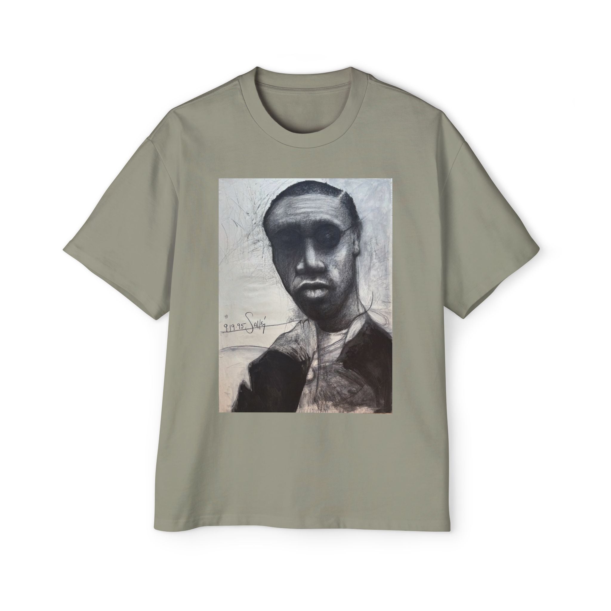 RAY| Monochrome Surreal Face Graphic T-Shirt