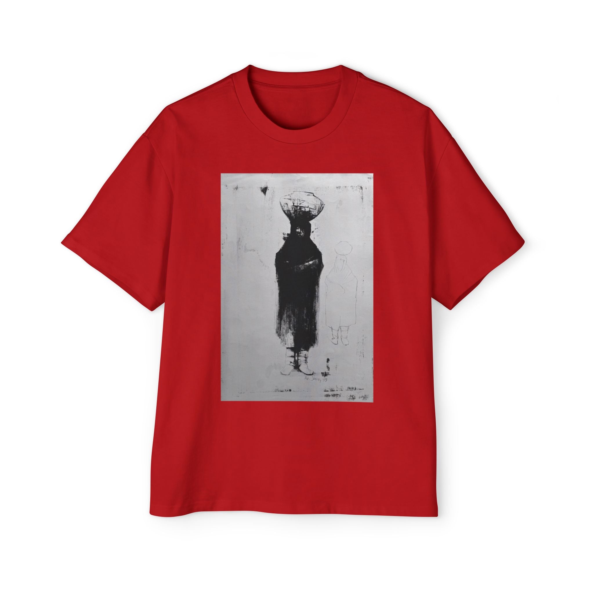 WOMAN WITH POT  | LITHOGRAPHIC  Portrait T-Shirt