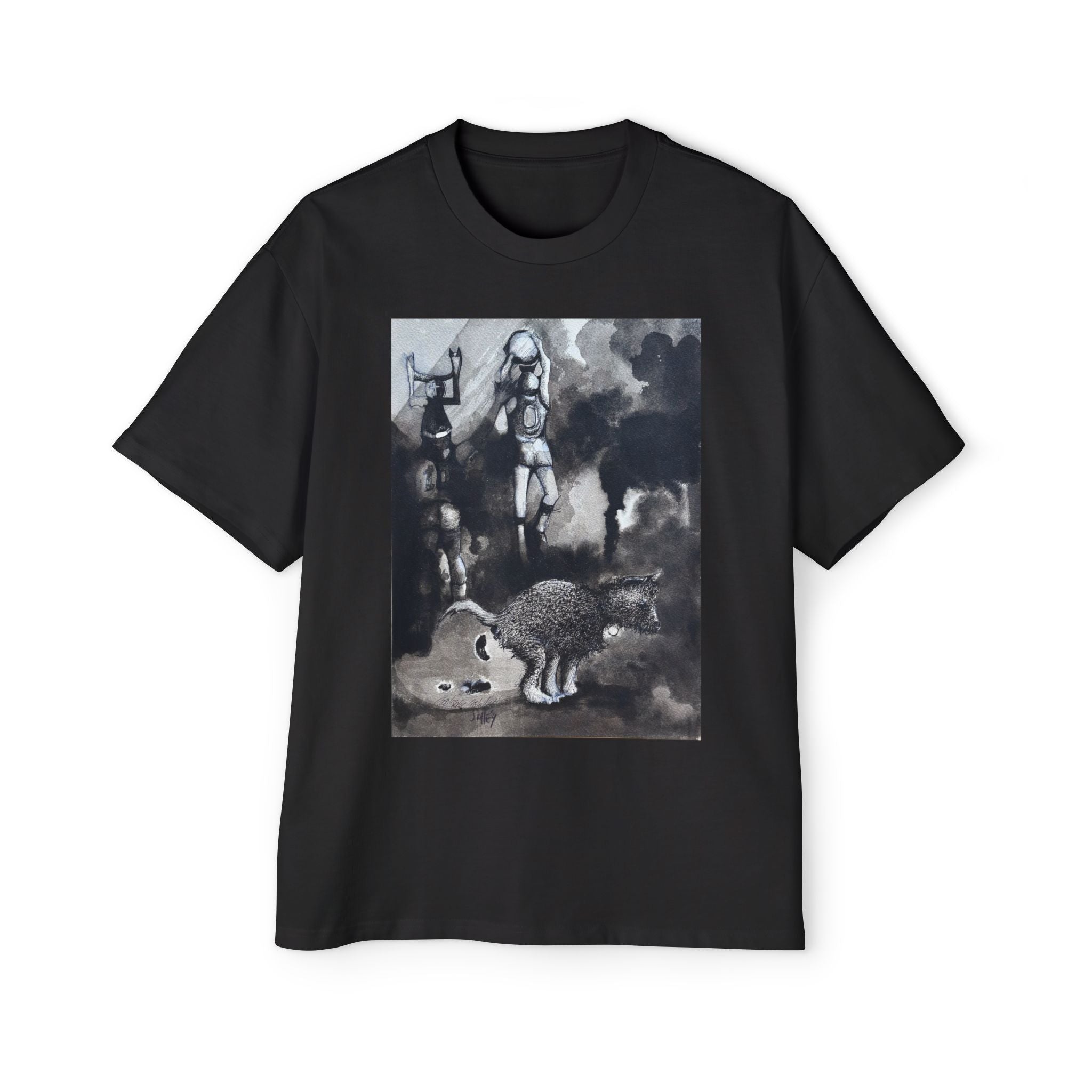 BRONX DOG | Vintage Monochrome Animal Illustration