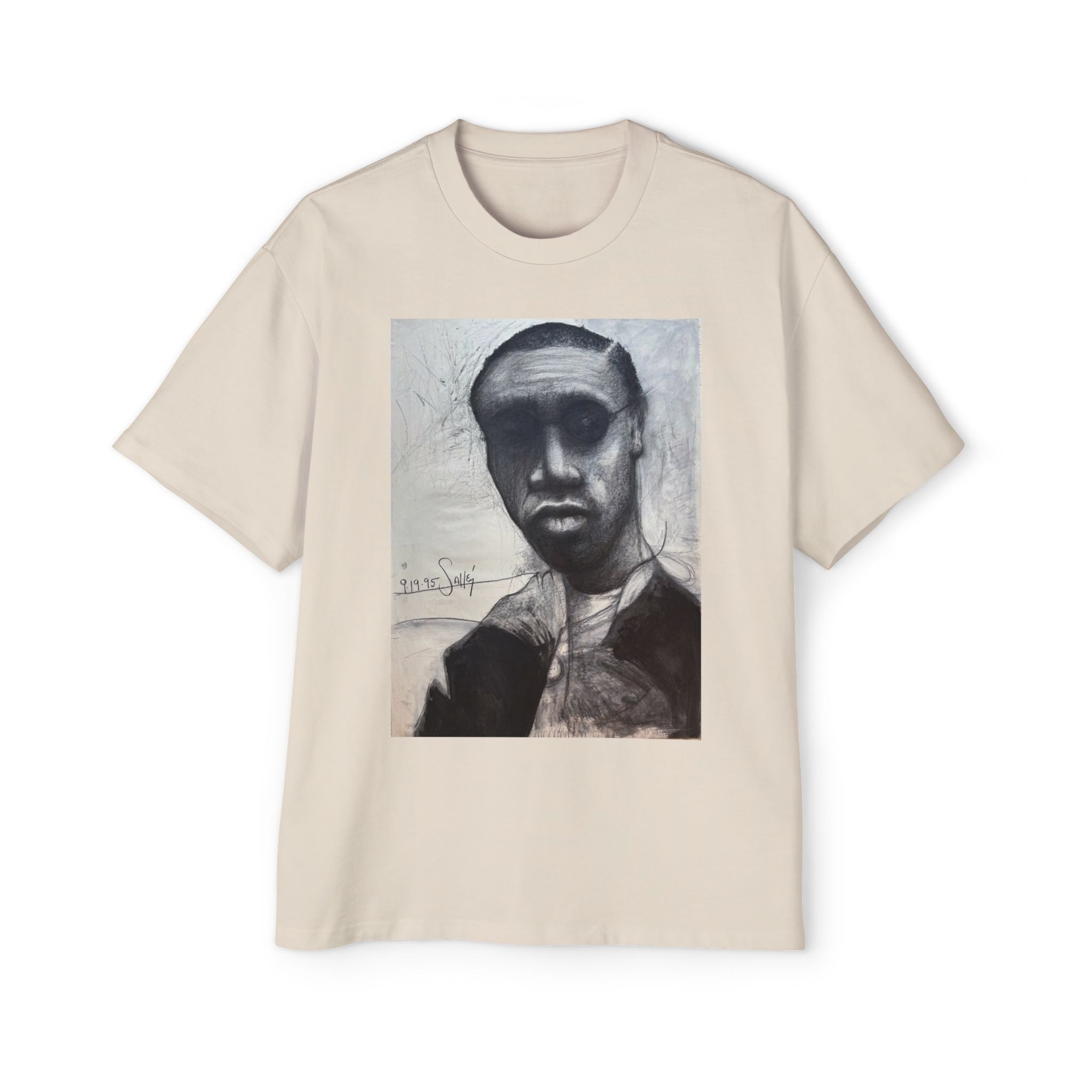 RAY| Monochrome Surreal Face Graphic T-Shirt
