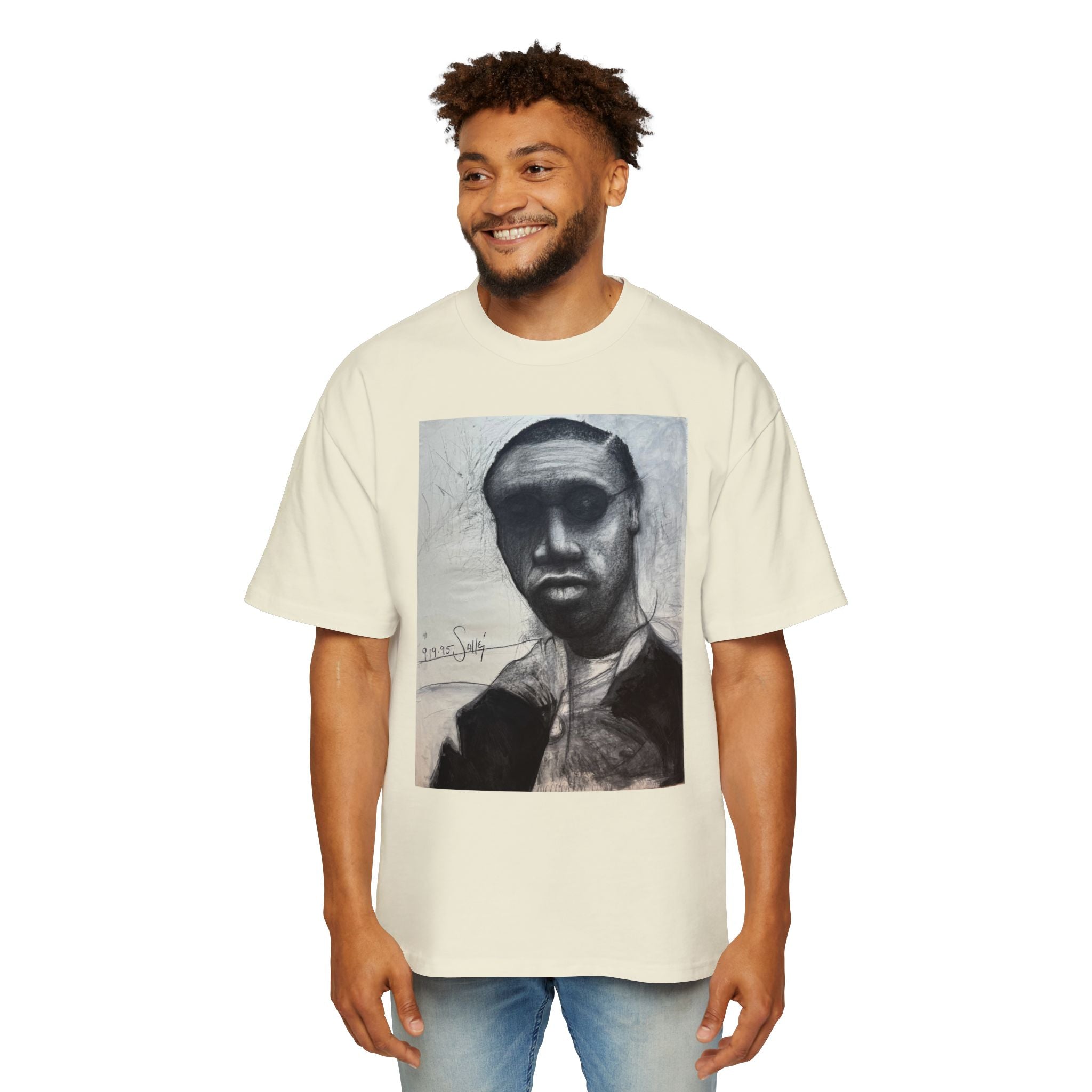 RAY| Monochrome Surreal Face Graphic T-Shirt