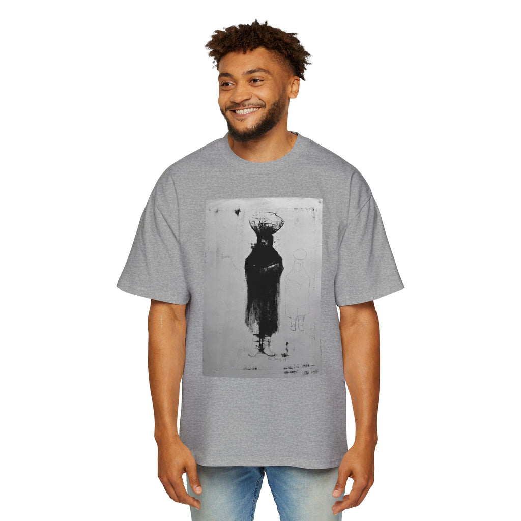 WOMAN WITH POT  | LITHOGRAPHIC  Portrait T-Shirt