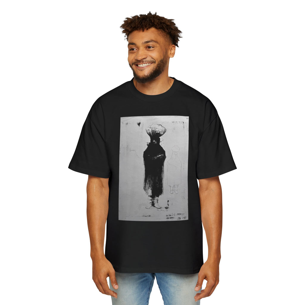 WOMAN WITH POT  | LITHOGRAPHIC  Portrait T-Shirt