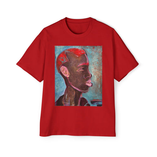 Abstract Portrait Painting T-Shirt | Red-Head Profile Art Tee