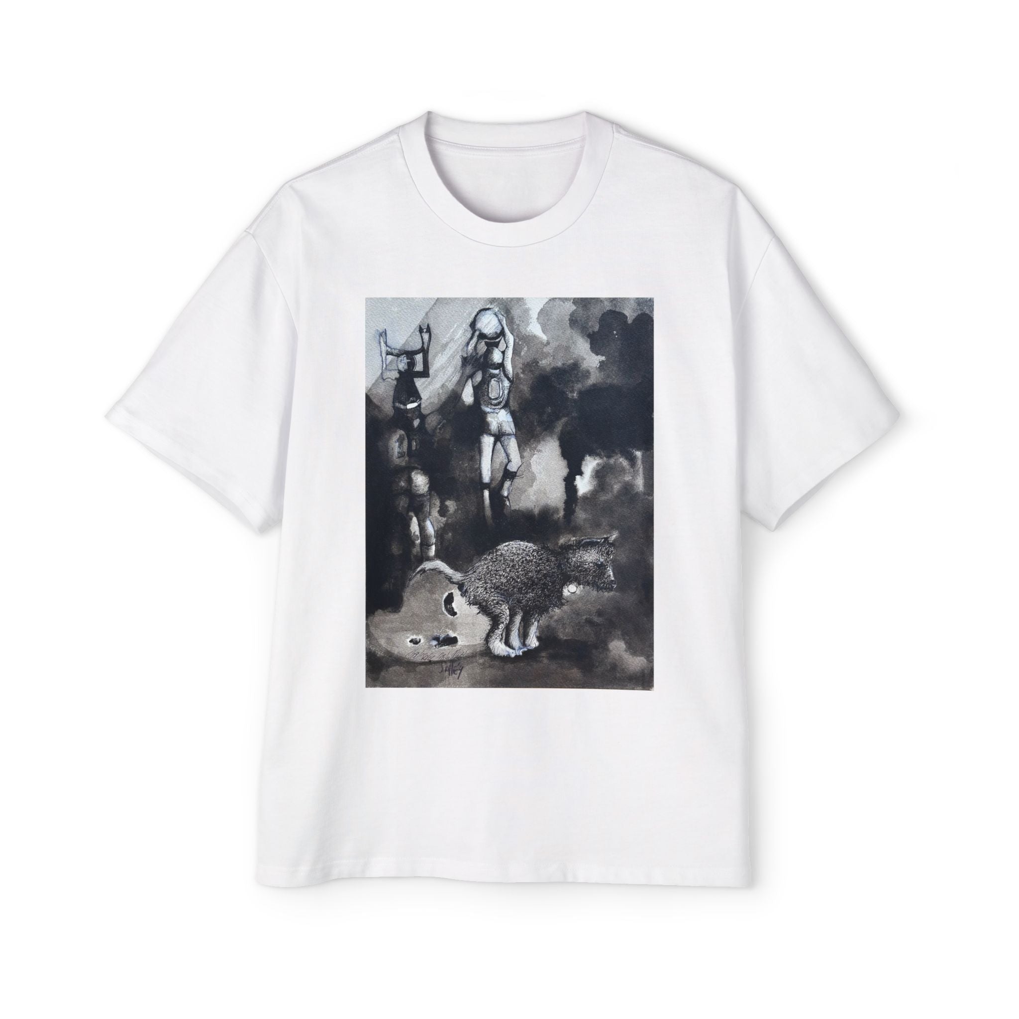 BRONX DOG | Vintage Monochrome Animal Illustration