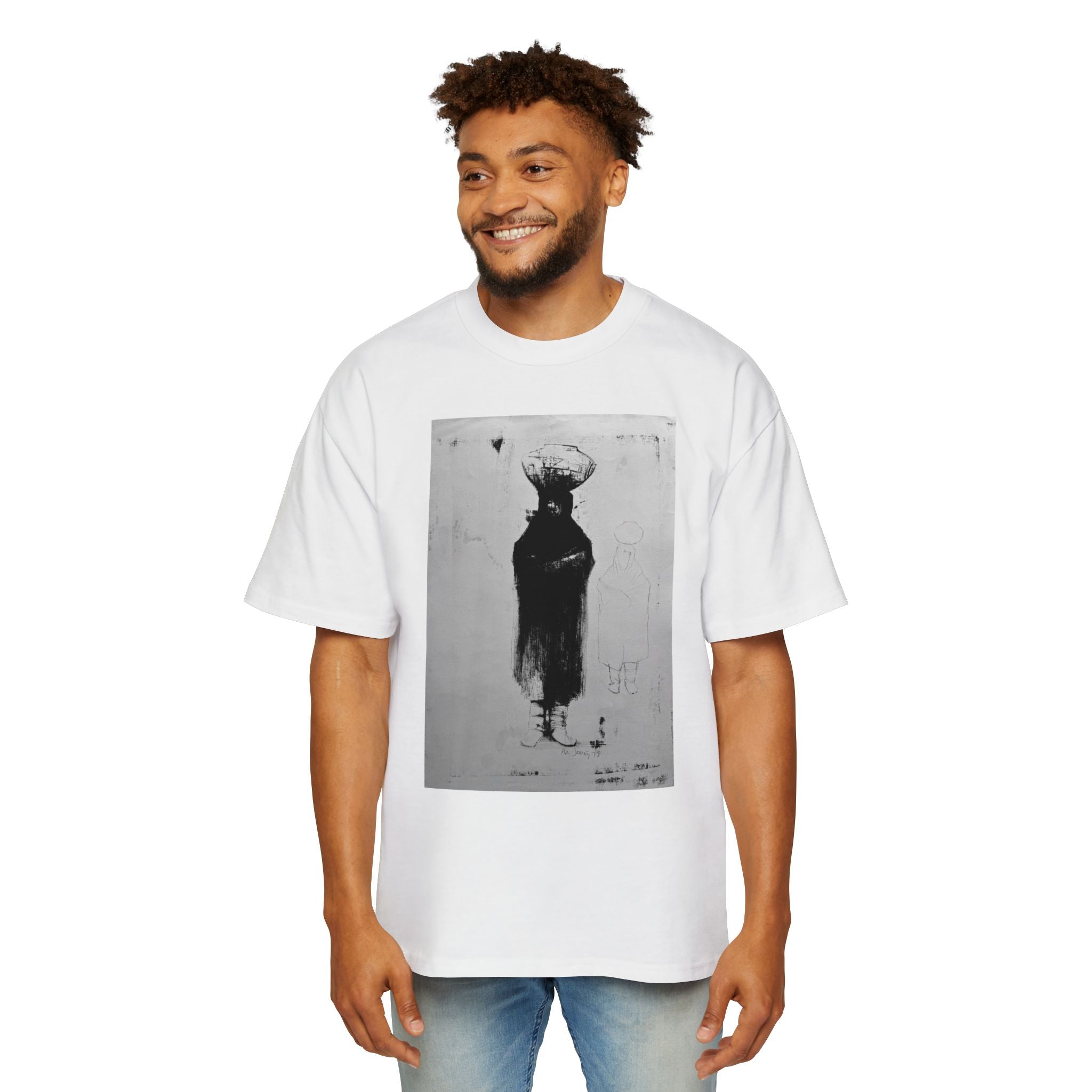 WOMAN WITH POT  | LITHOGRAPHIC  Portrait T-Shirt
