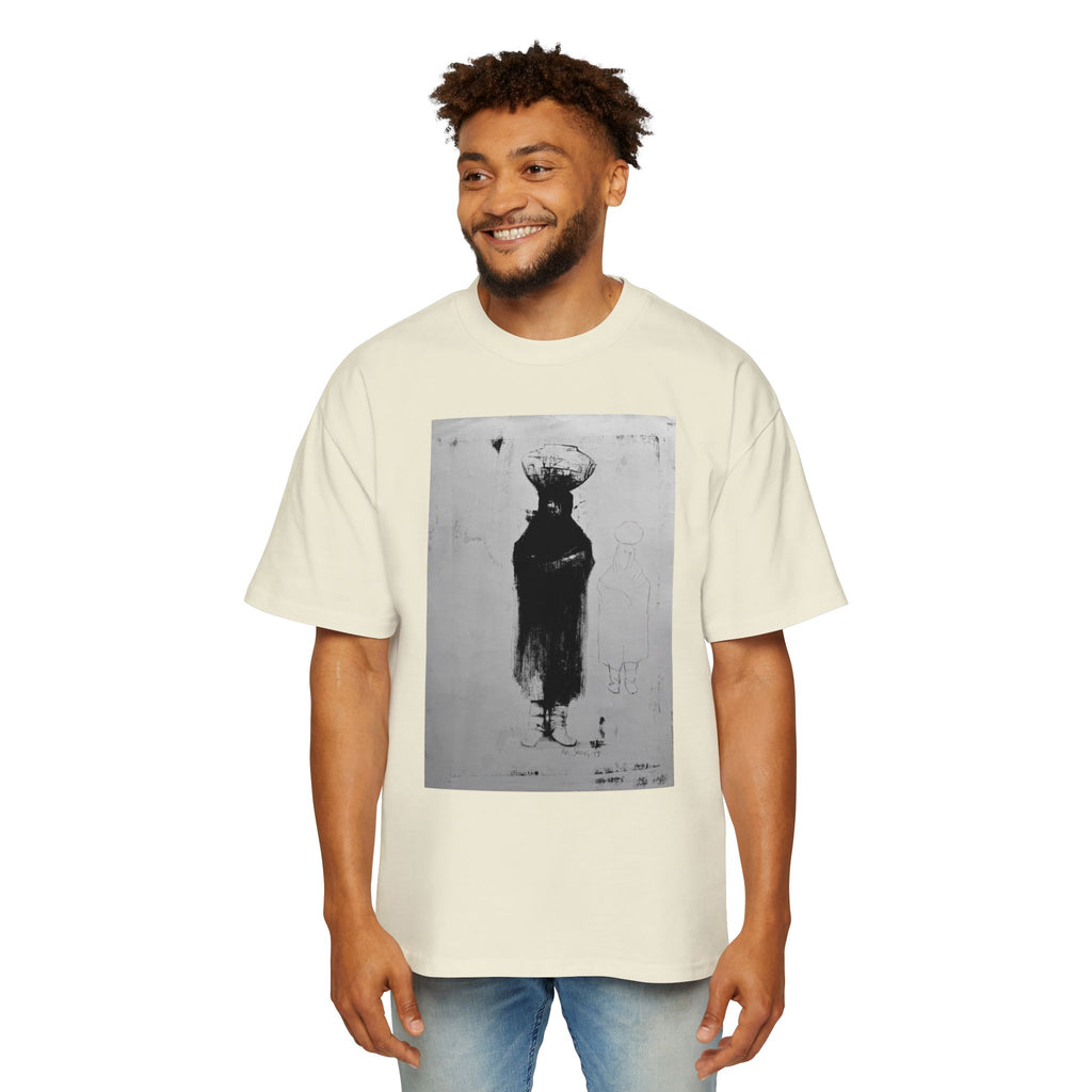 WOMAN WITH POT  | LITHOGRAPHIC  Portrait T-Shirt