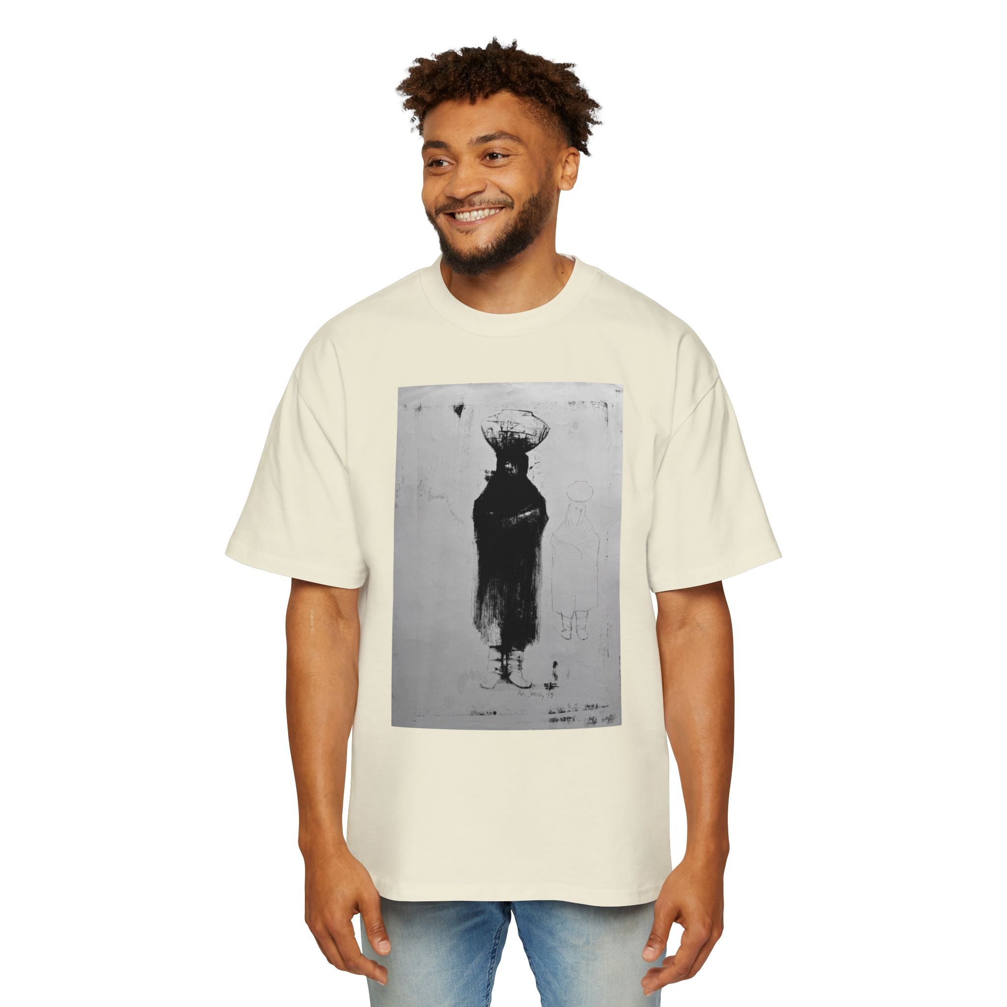 WOMAN WITH POT  | LITHOGRAPHIC  Portrait T-Shirt