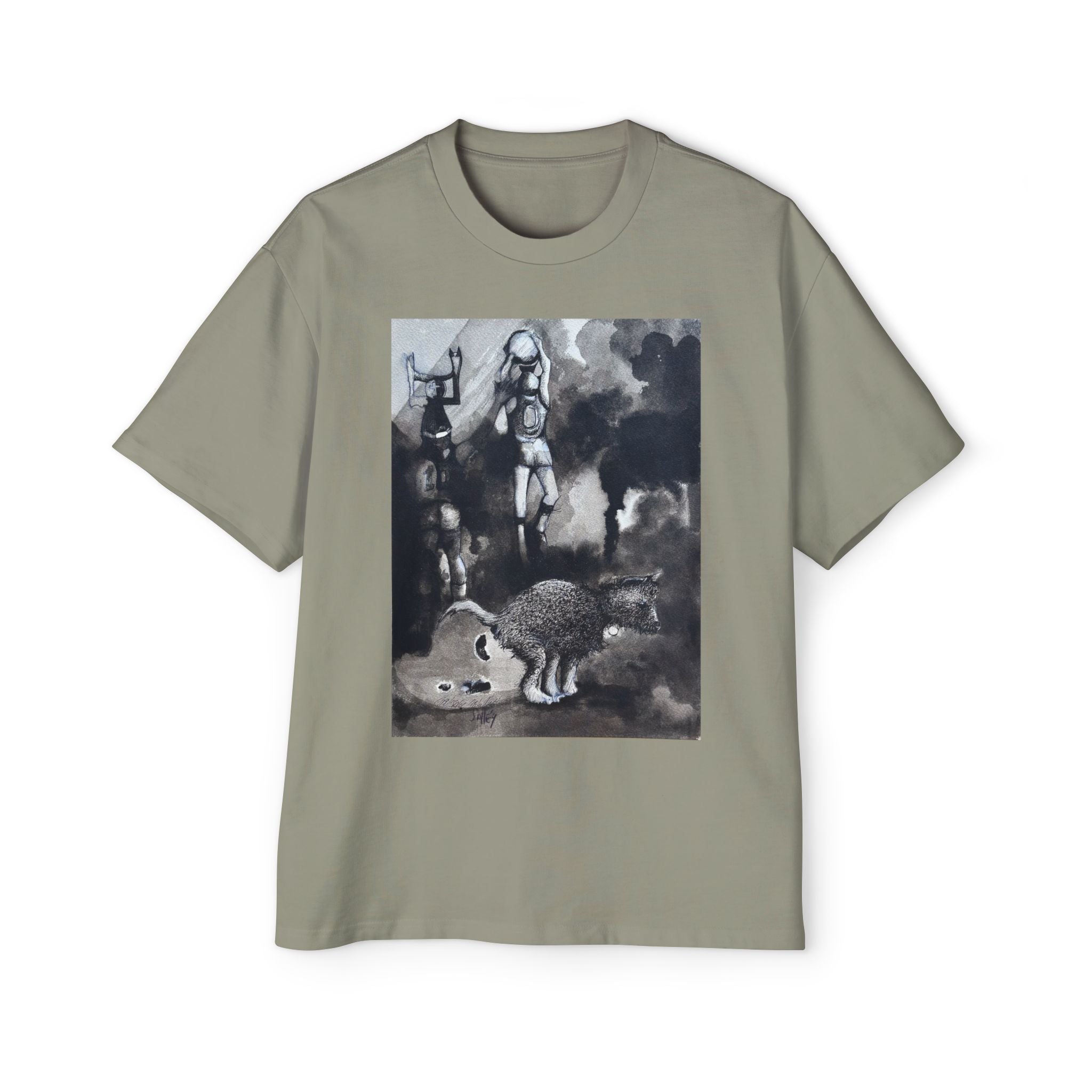 BRONX DOG | Vintage Monochrome Animal Illustration