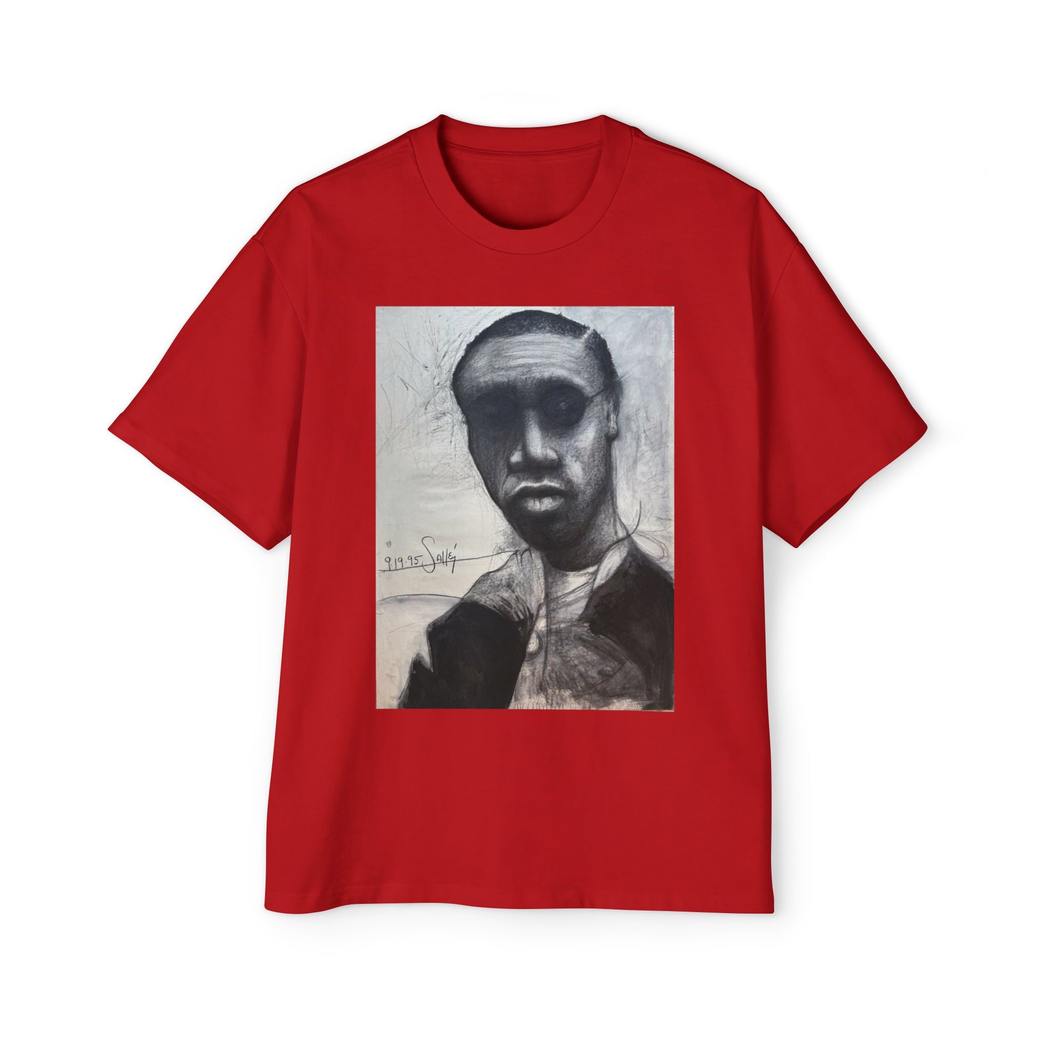 RAY| Monochrome Surreal Face Graphic T-Shirt