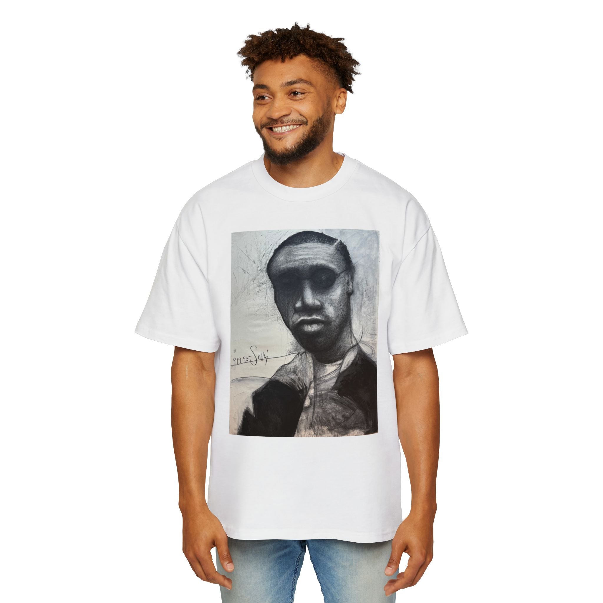 RAY| Monochrome Surreal Face Graphic T-Shirt