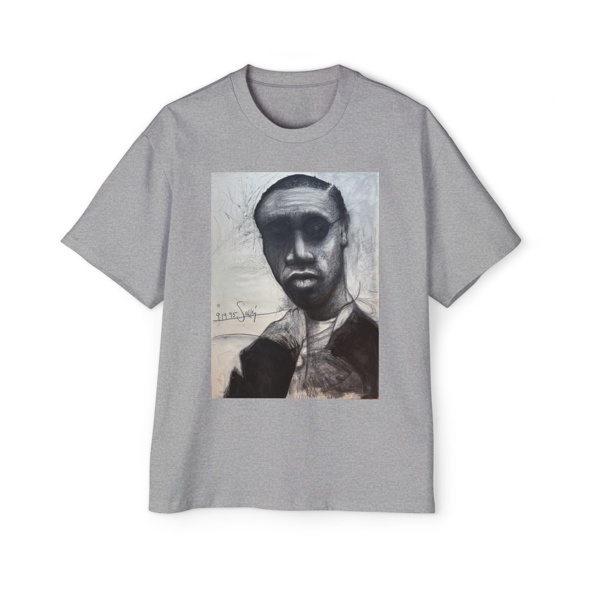 RAY| Monochrome Surreal Face Graphic T-Shirt