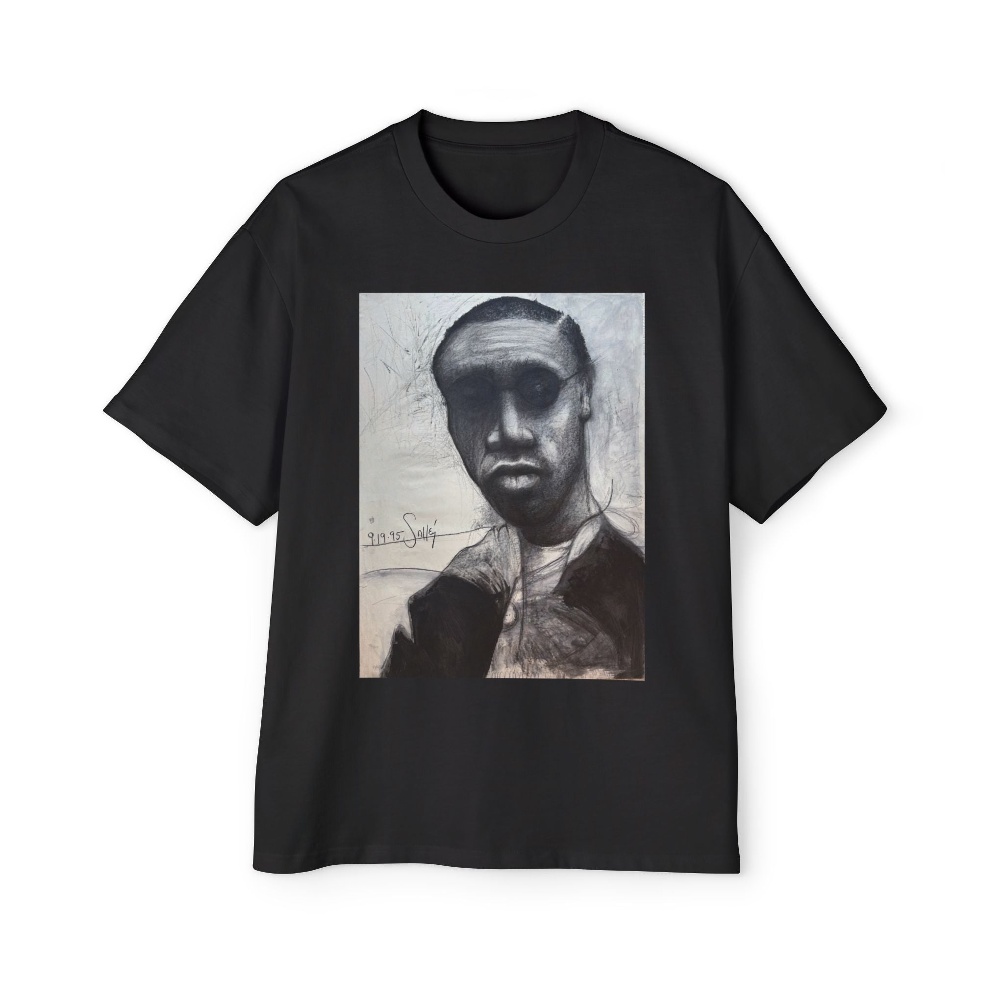 RAY| Monochrome Surreal Face Graphic T-Shirt