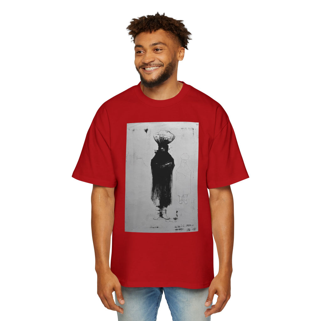 WOMAN WITH POT  | LITHOGRAPHIC  Portrait T-Shirt