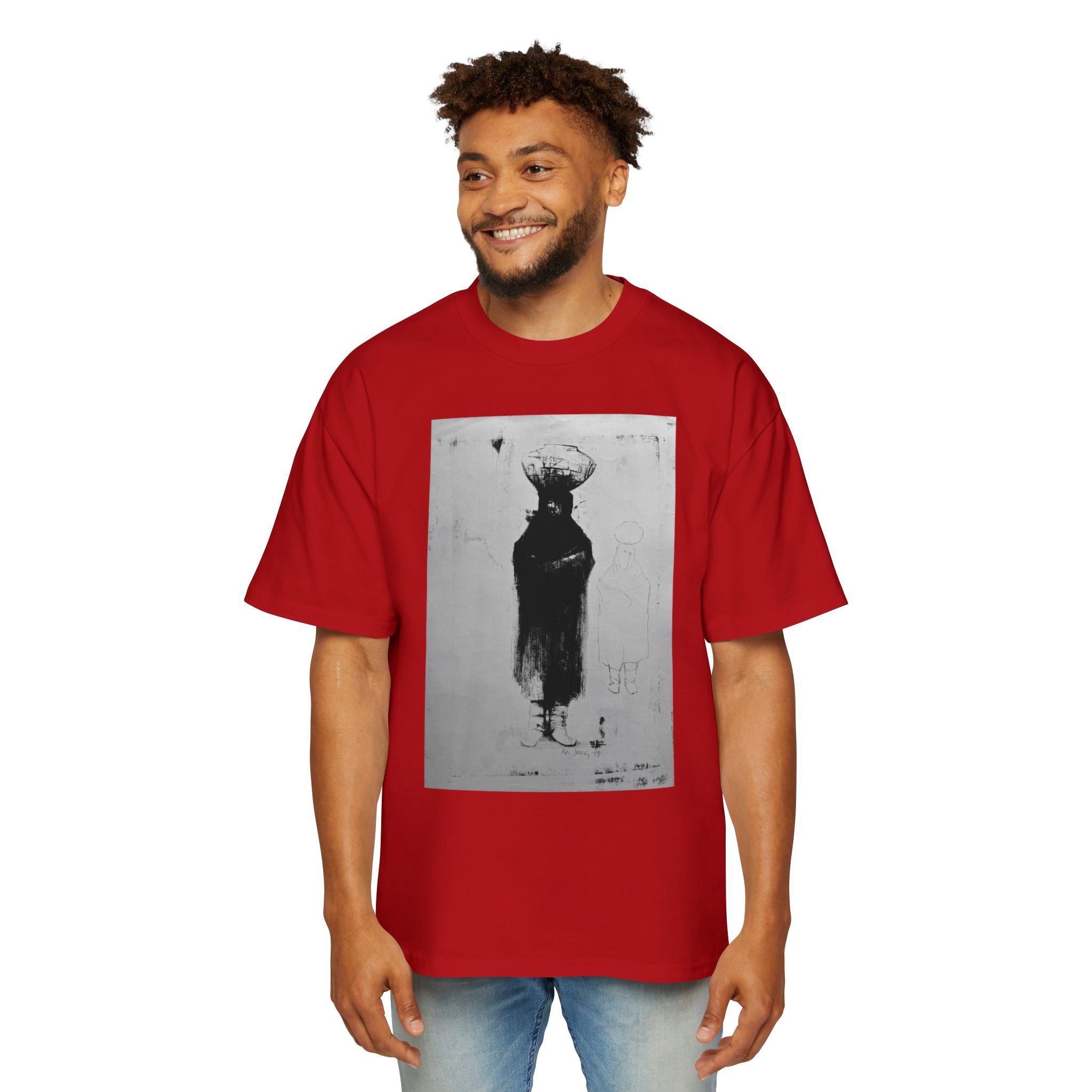 WOMAN WITH POT  | LITHOGRAPHIC  Portrait T-Shirt