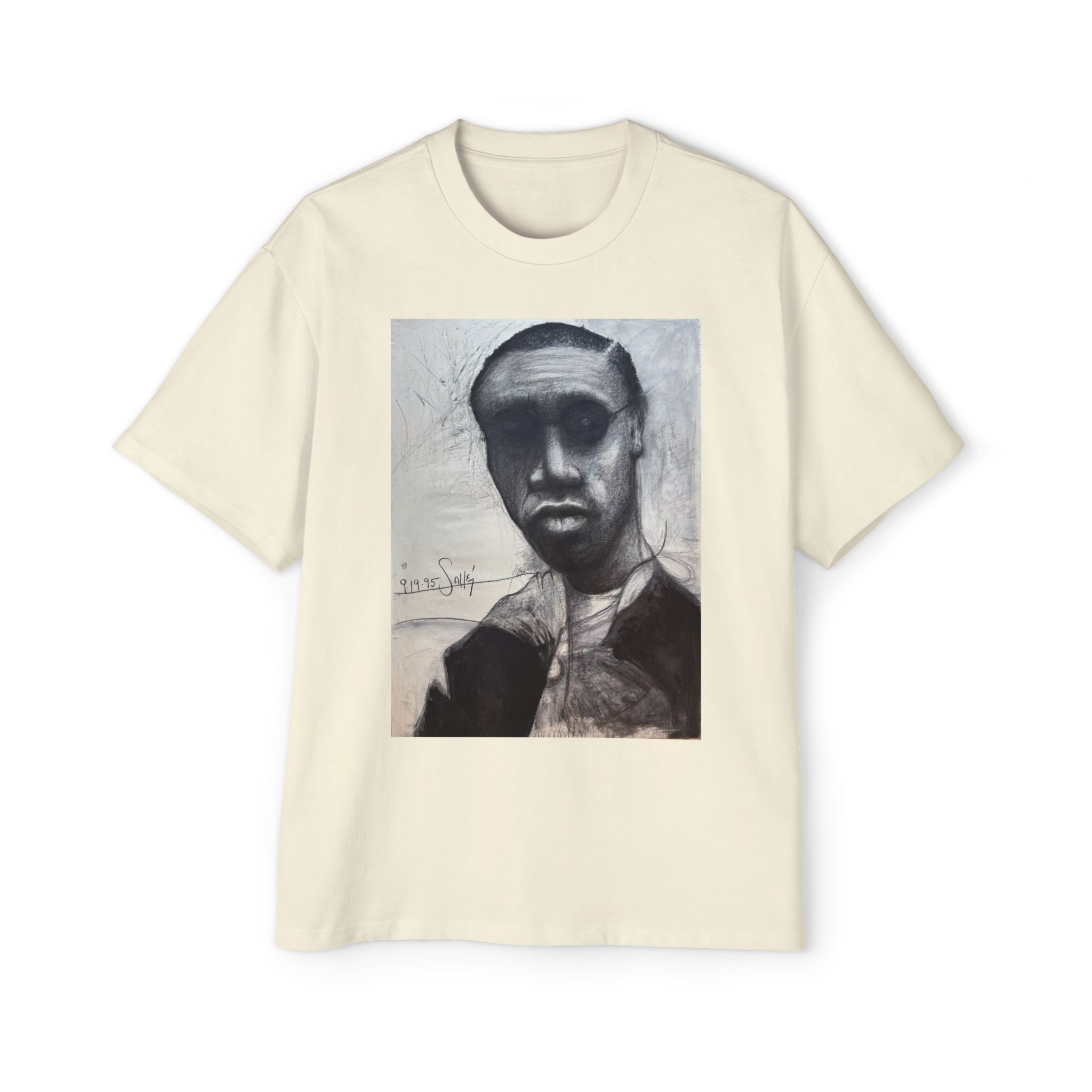 RAY| Monochrome Surreal Face Graphic T-Shirt