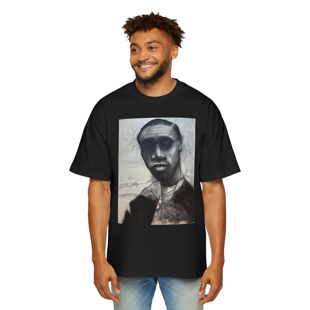 RAY| Monochrome Surreal Face Graphic T-Shirt
