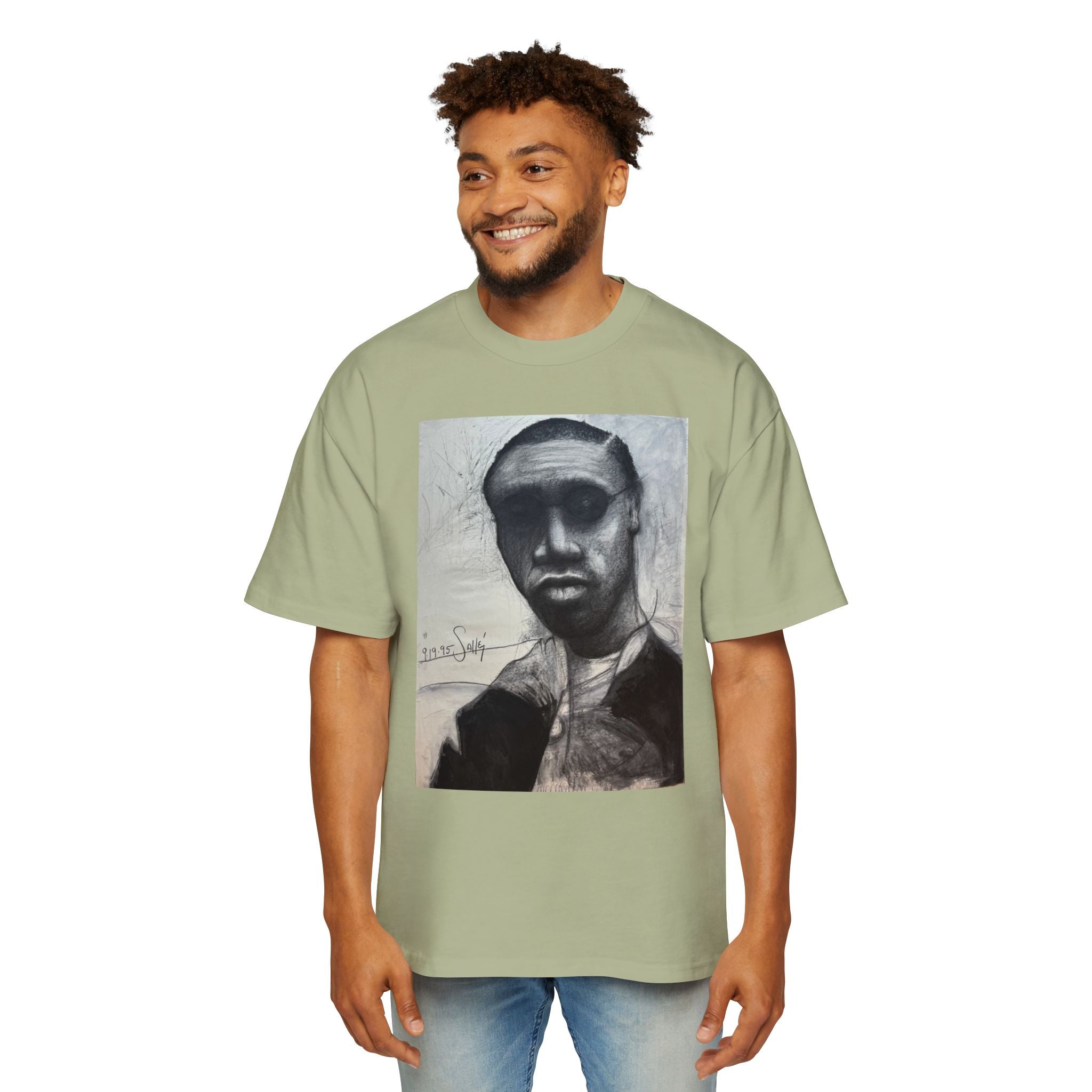 RAY| Monochrome Surreal Face Graphic T-Shirt