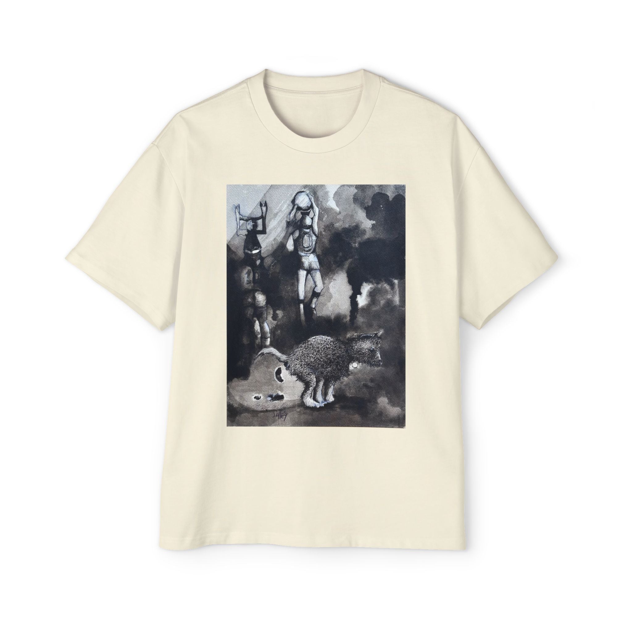 BRONX DOG | Vintage Monochrome Animal Illustration