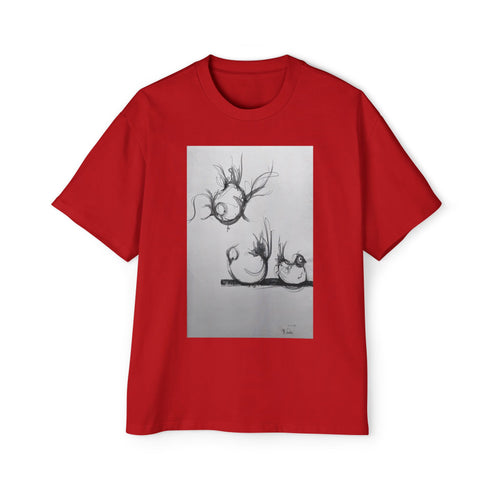 Abstract Ink Birds Tee | Minimal Black Sketch on White Shirt